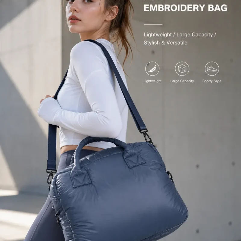 E1068 Puffer light weight Nylon handbag
