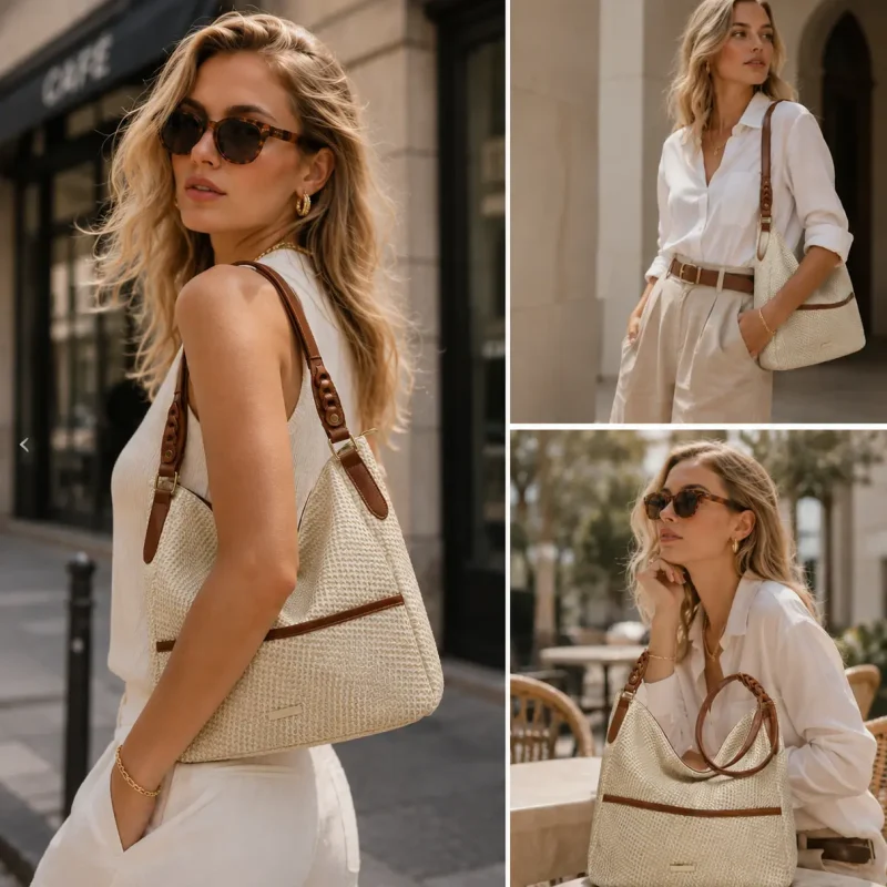 E80078 Brown HOBO Tote Bag for women