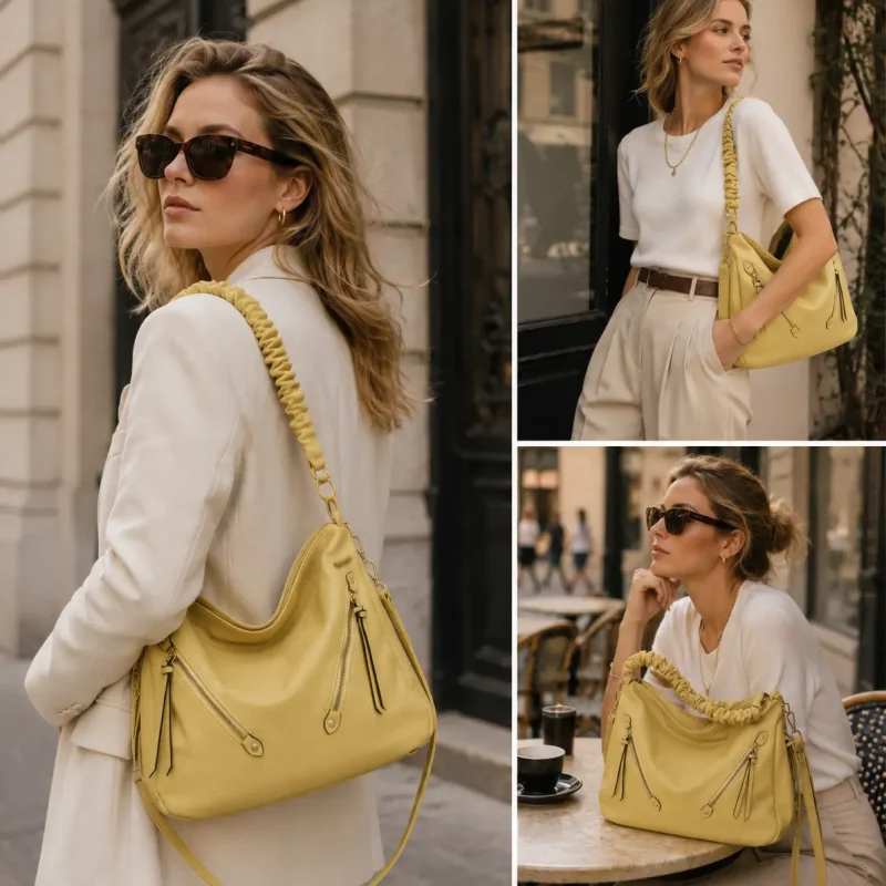E2143 Hobo Handle Duffel Tote bag for women