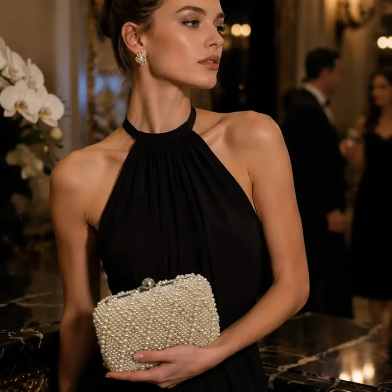 E1080 Peal Evening clutch bag for banquet