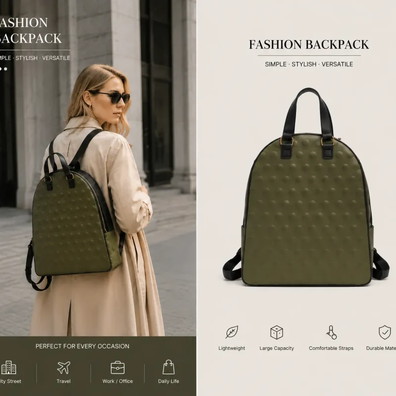 E1084 Engraved dot laptop fashion backpack