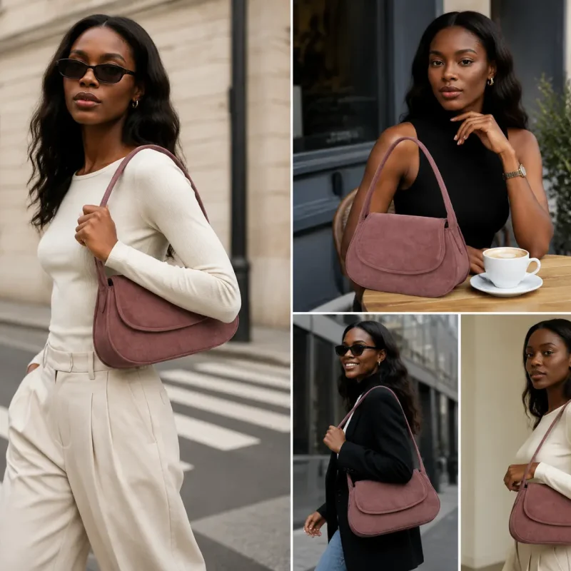 E1097 Velvet Cross body shoulder bag