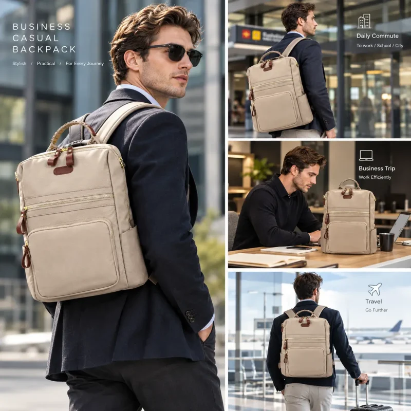 E1112 Lightweight Laptop Backpack - Ergonomic & Water Resistant - Versatile Style for Work and Travel